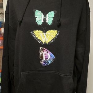 Black Butterfly Graphic Hoodie